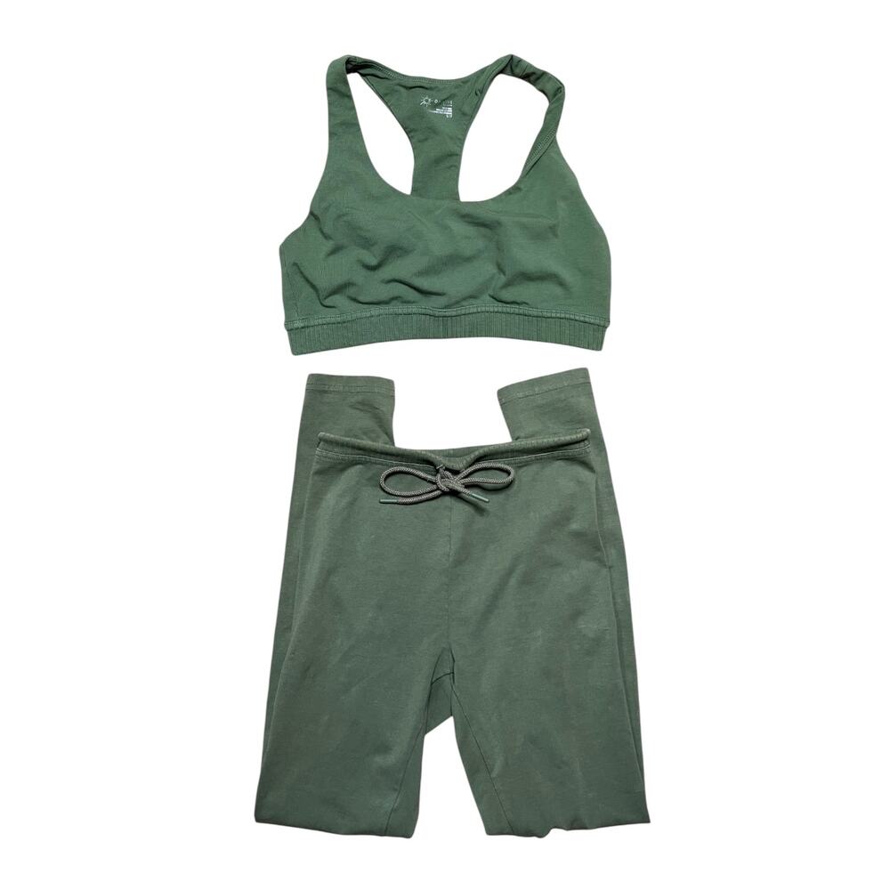 OFFLINE by aerie OG Washed Drawcord Leggings and Ribbed Bra Set Size Medium
